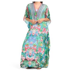 NWT La Moda Tropical Cover Up Caftan Dress or Coverup or Maxi Dress